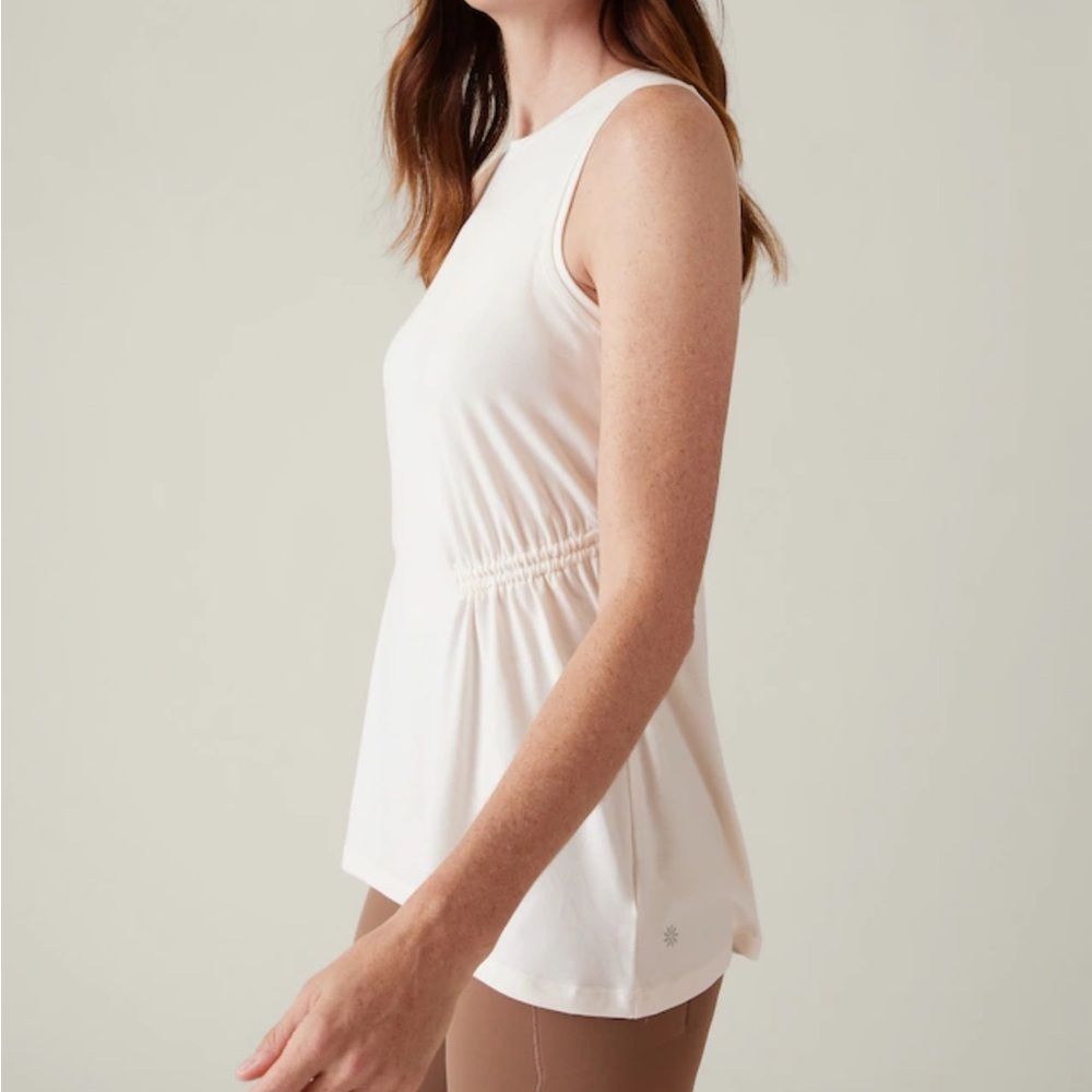 Athleta Air Out Cinch Tank Magnolia White